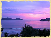 Sunset over Zihuatanejo Bay - click to enlarge