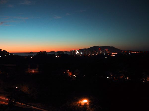 Sunset over Ixtapa on January 1, 2002