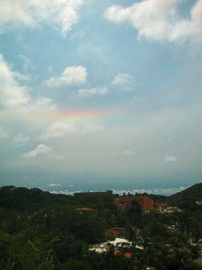 An upside-down rainbow appears over Ixtapa, Mexico An upside-down rainbow appears over Ixtapa, Mexico