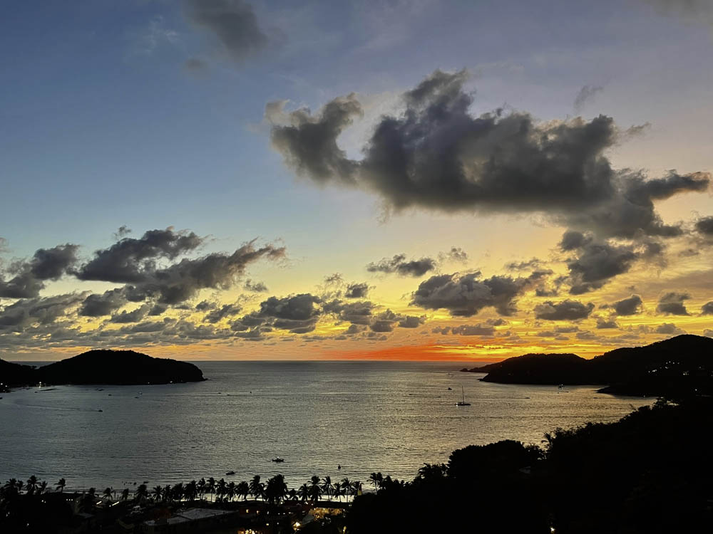 Vista de la puesta del sol